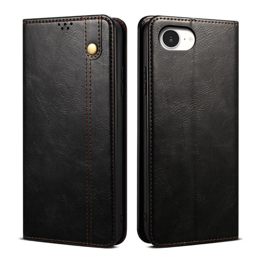 Oil Wax Crazy Horse Texture Leather Phone Case, For iPhone 16e, For iPhone 16 Pro Max, For iPhone 16 Pro, For iPhone 16 Plus, For iPhone 16, For iPhone 15 Pro Max, For iPhone 15 Pro, For iPhone 15 Plus