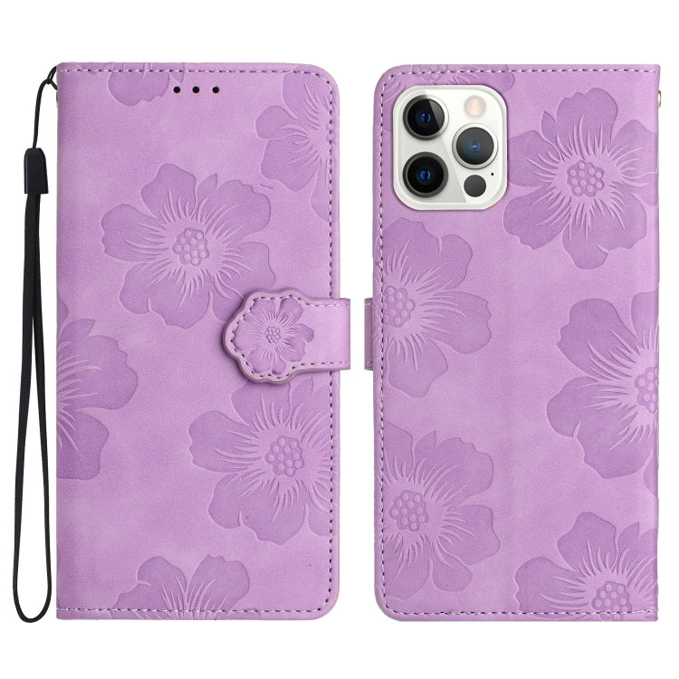 Flower Embossing Pattern Leather Phone Case, For iPhone 14 Pro Max, For iPhone 13 Pro Max, For iPhone 13 Pro, For iPhone 13