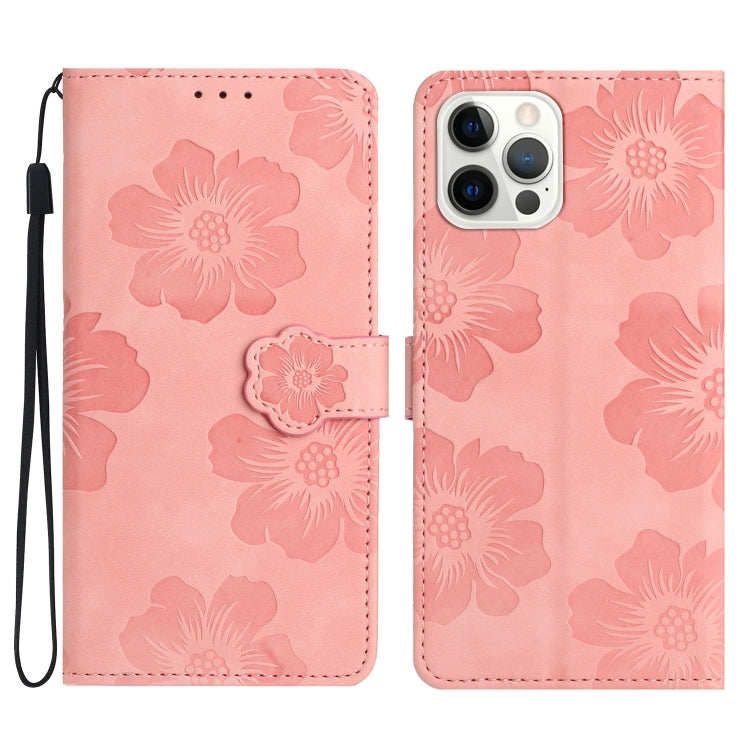 Flower Embossing Pattern Leather Phone Case, For iPhone 14 Pro Max, For iPhone 13 Pro Max, For iPhone 13 Pro, For iPhone 13