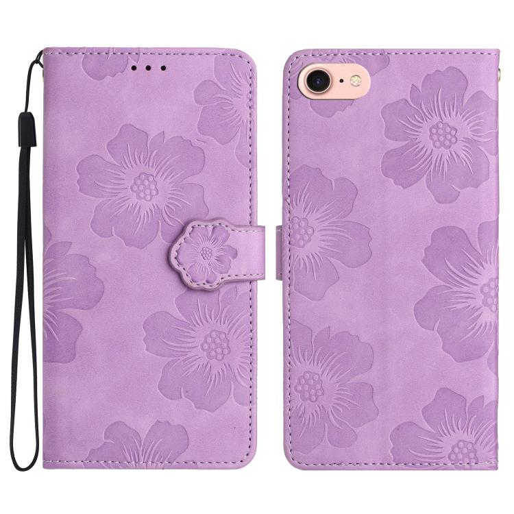 Flower Embossing Pattern Leather Phone Case, For iPhone 16e, For iPhone 16 Pro Max, For iPhone 16 Pro, For iPhone 16 Plus, For iPhone 16, For iPhone 15 Pro Max