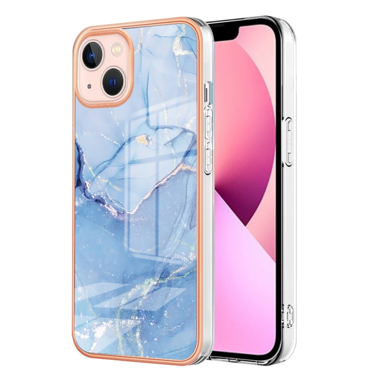 Electroplating Marble Dual-side IMD Phone Case, For iPhone 15 Pro, For iPhone 15 Plus, For iPhone 15