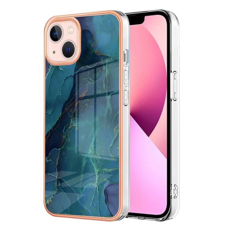 Electroplating Marble Dual-side IMD Phone Case, For iPhone 15 Pro, For iPhone 15 Plus, For iPhone 15