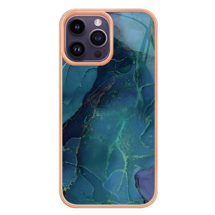 Electroplating Marble Dual-side IMD Phone Case, For iPhone 16 Pro Max, For iPhone 16 Pro, For iPhone 16 Plus, For iPhone 16, For iPhone 15 Pro Max