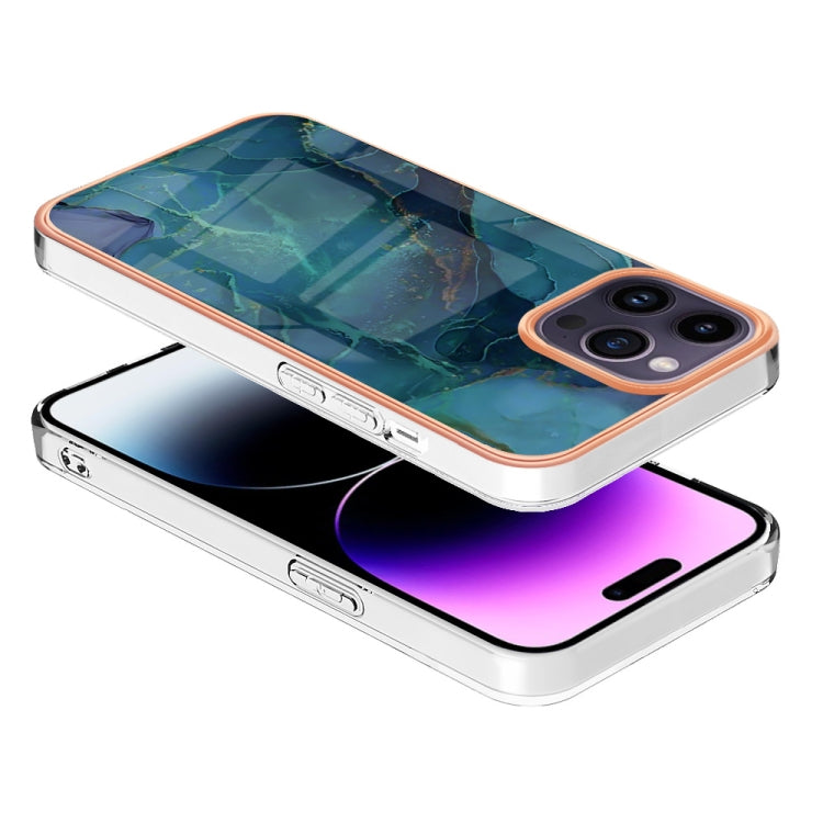 Electroplating Marble Dual-side IMD Phone Case, For iPhone 16 Pro Max, For iPhone 16 Pro, For iPhone 16 Plus, For iPhone 16, For iPhone 15 Pro Max