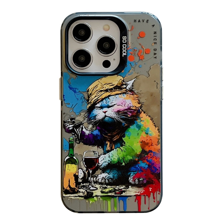 Animal Pattern Oil Painting Series PC + TPU Phone Case, For iPhone 12 Pro