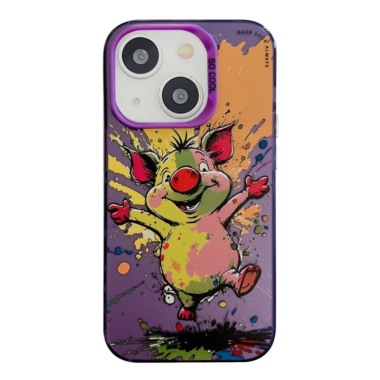 Animal Pattern Oil Painting Series PC + TPU Phone Case, For iPhone 13