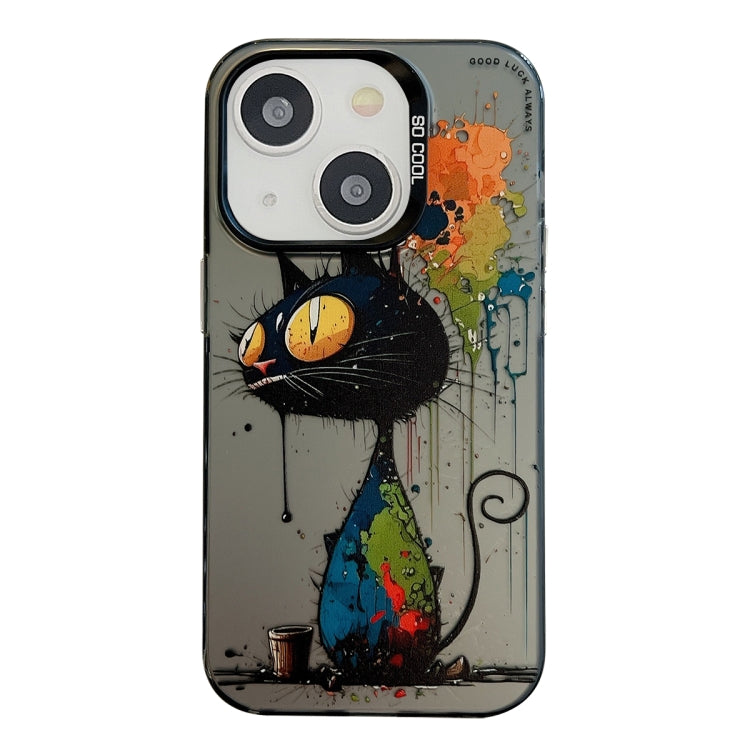 Animal Pattern Oil Painting Series PC + TPU Phone Case, For iPhone 13