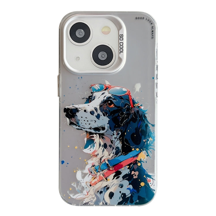 Animal Pattern Oil Painting Series PC + TPU Phone Case, For iPhone 14