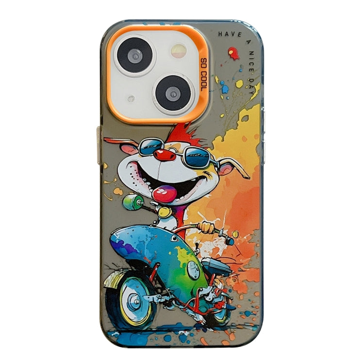 Animal Pattern Oil Painting Series PC + TPU Phone Case, For iPhone 14