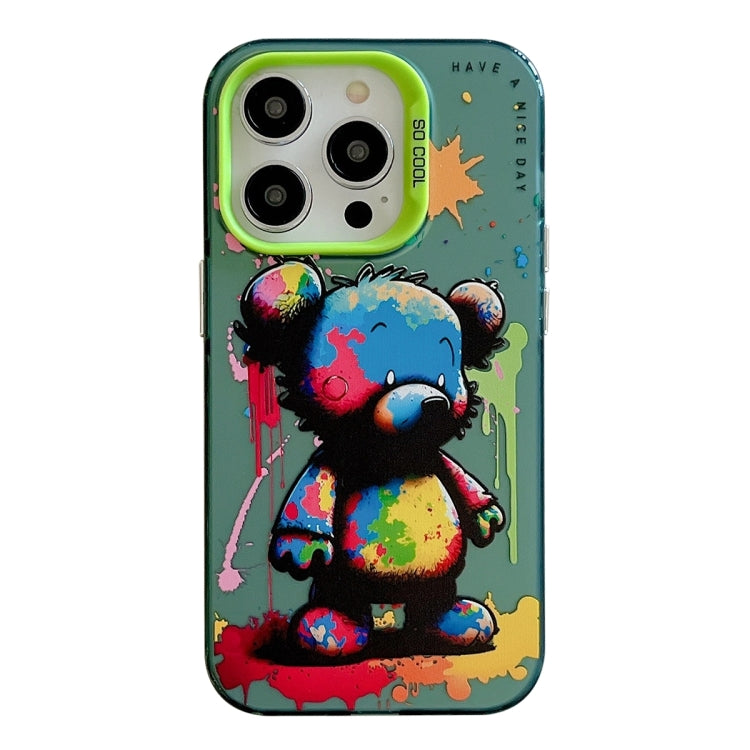 Animal Pattern Oil Painting Series PC + TPU Phone Case, For iPhone 15 Pro Max