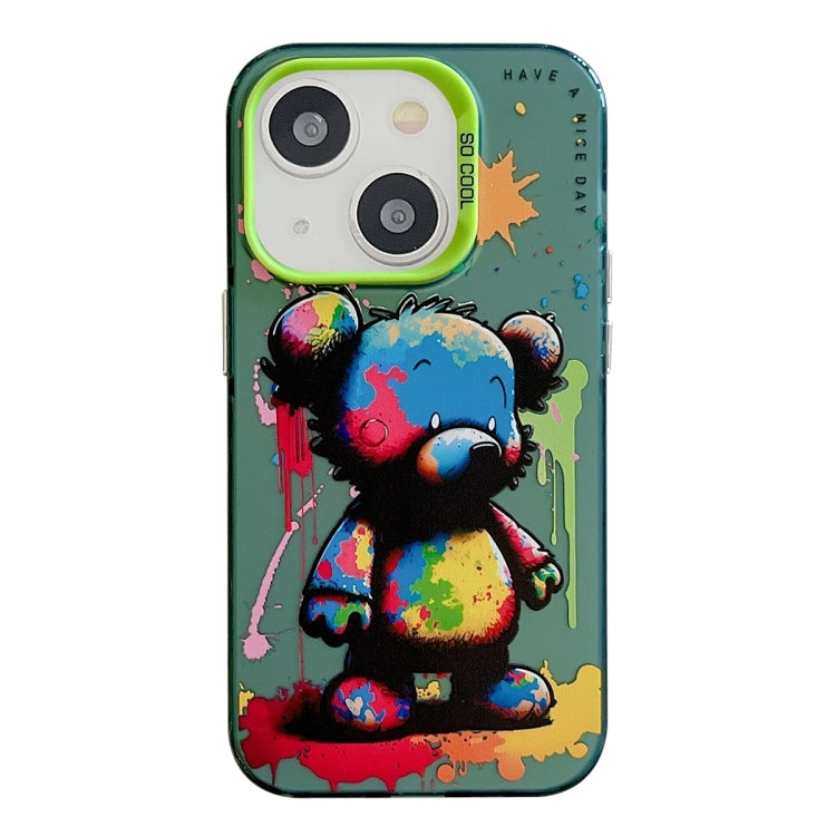 Animal Pattern Oil Painting Series PC + TPU Phone Case, For iPhone 15