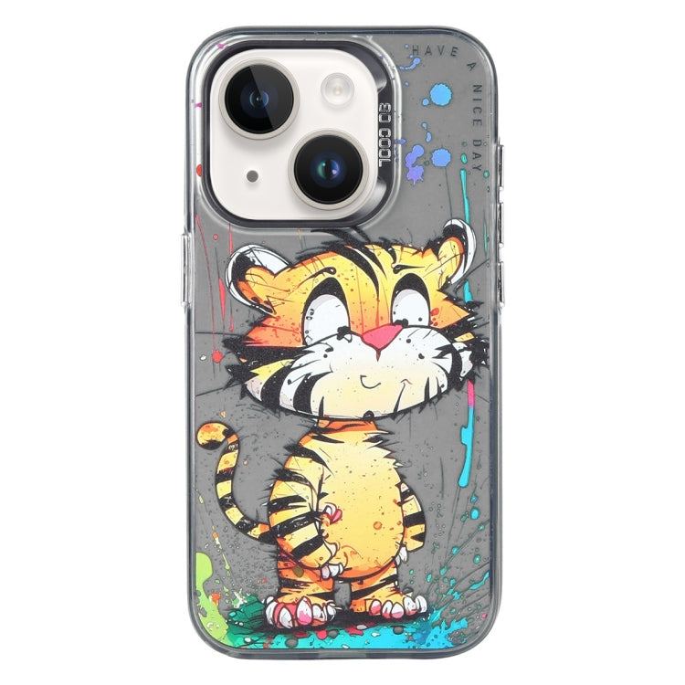 Animal Pattern Oil Painting Series PC + TPU Phone Case, For iPhone 14 Plus