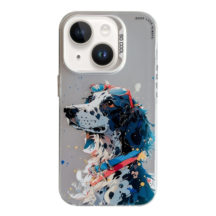 Animal Pattern Oil Painting Series PC + TPU Phone Case, For iPhone 14 Plus