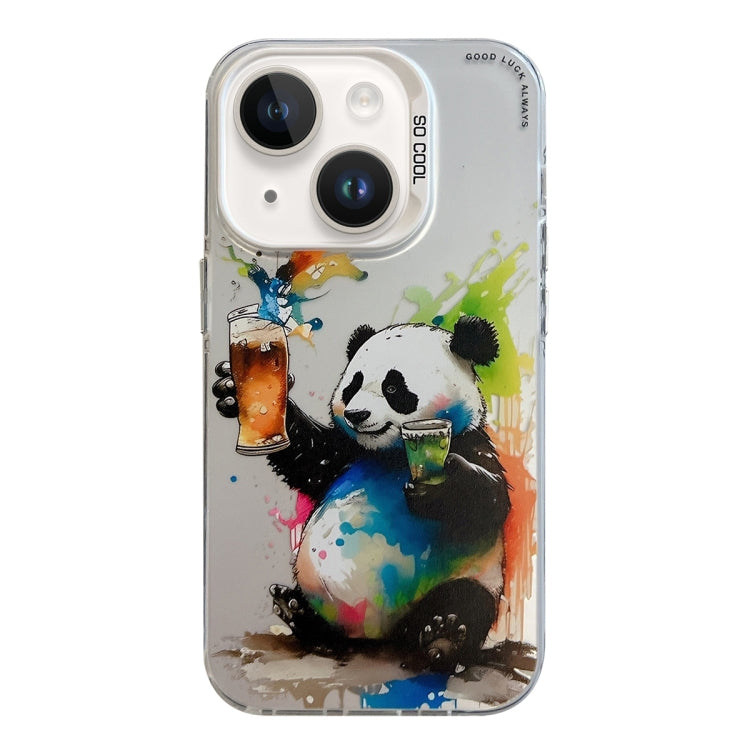 Animal Pattern Oil Painting Series PC + TPU Phone Case, For iPhone 14 Plus