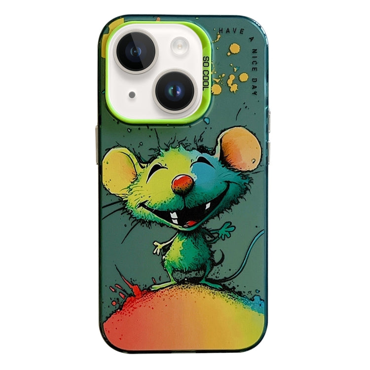 Animal Pattern Oil Painting Series PC + TPU Phone Case, For iPhone 14 Plus