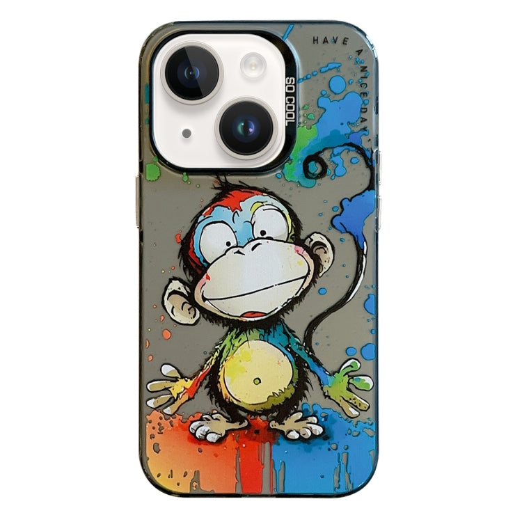 Animal Pattern Oil Painting Series PC + TPU Phone Case, For iPhone 14 Plus