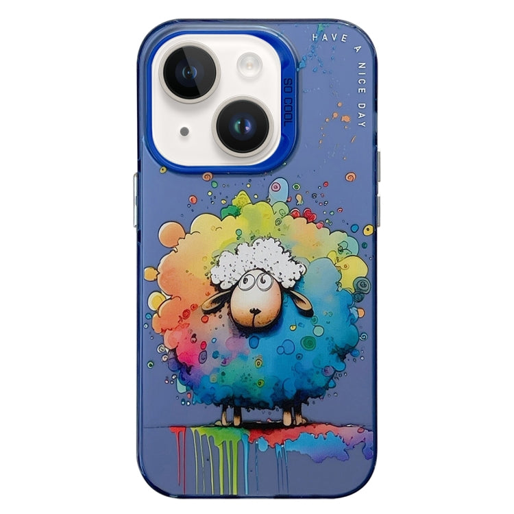 Animal Pattern Oil Painting Series PC + TPU Phone Case, For iPhone 14 Plus