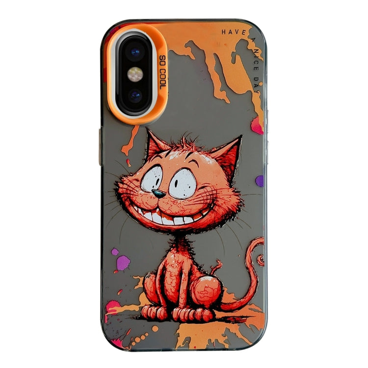 Animal Pattern Oil Painting Series PC + TPU Phone Case, For iPhone X / XS