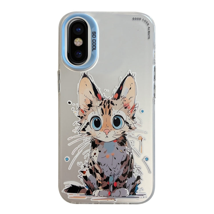 Animal Pattern Oil Painting Series PC + TPU Phone Case, For iPhone X / XS