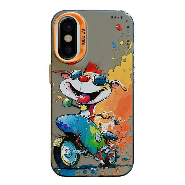 Animal Pattern Oil Painting Series PC + TPU Phone Case, For iPhone X / XS