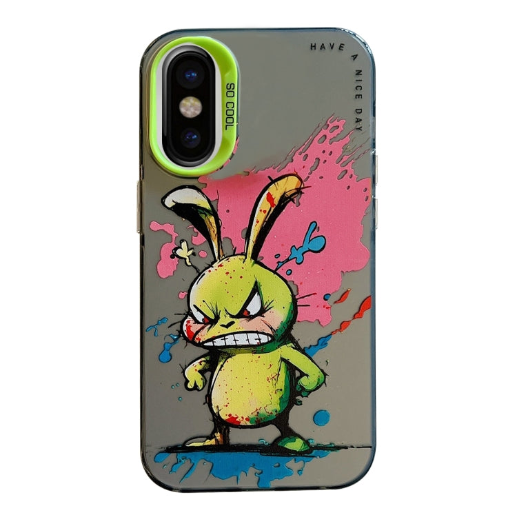 Animal Pattern Oil Painting Series PC + TPU Phone Case, For iPhone X / XS