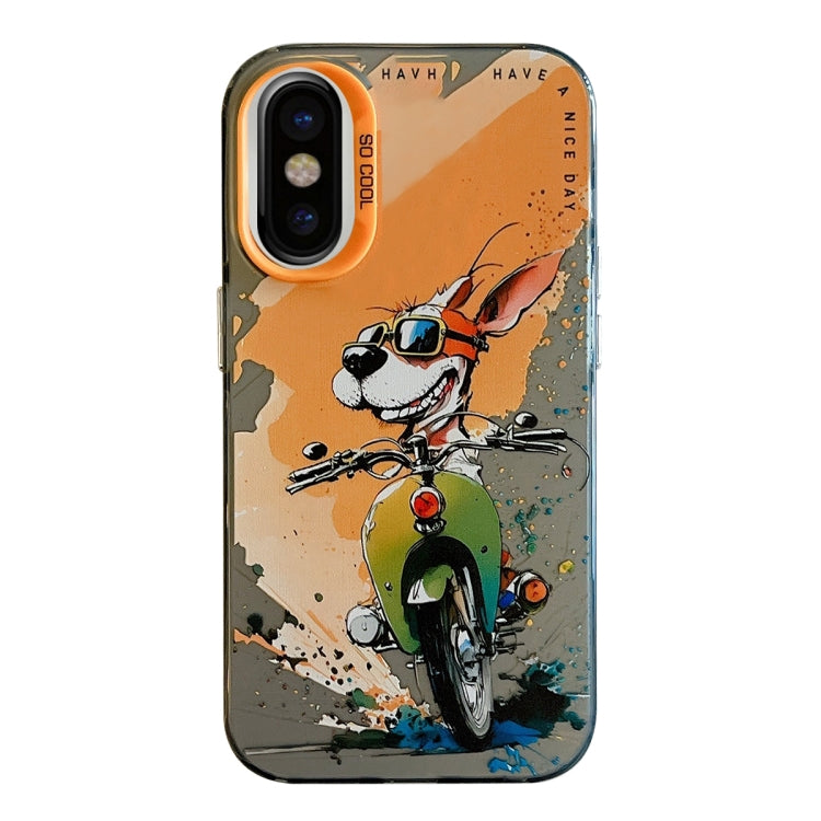 Animal Pattern Oil Painting Series PC + TPU Phone Case, For iPhone X / XS