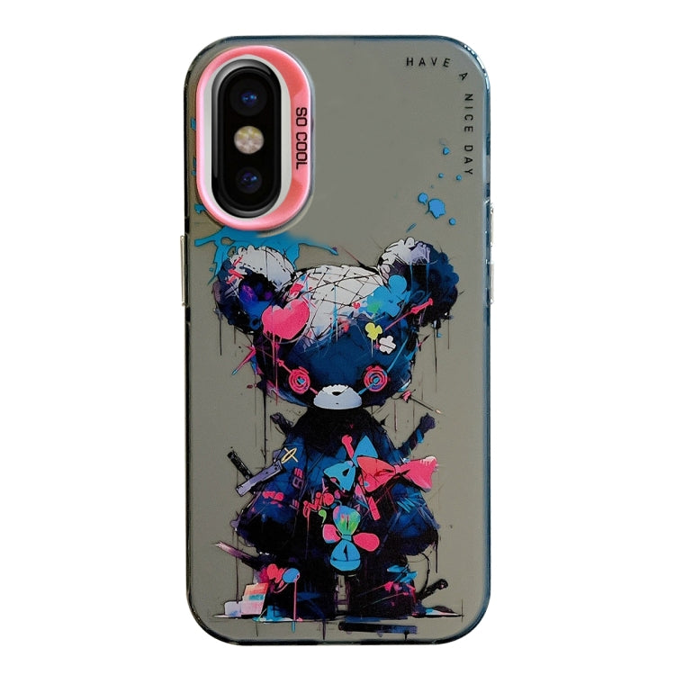 Animal Pattern Oil Painting Series PC + TPU Phone Case, For iPhone X / XS