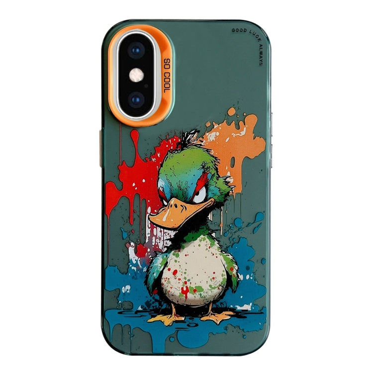 Animal Pattern Oil Painting Series PC + TPU Phone Case, For iPhone XS Max