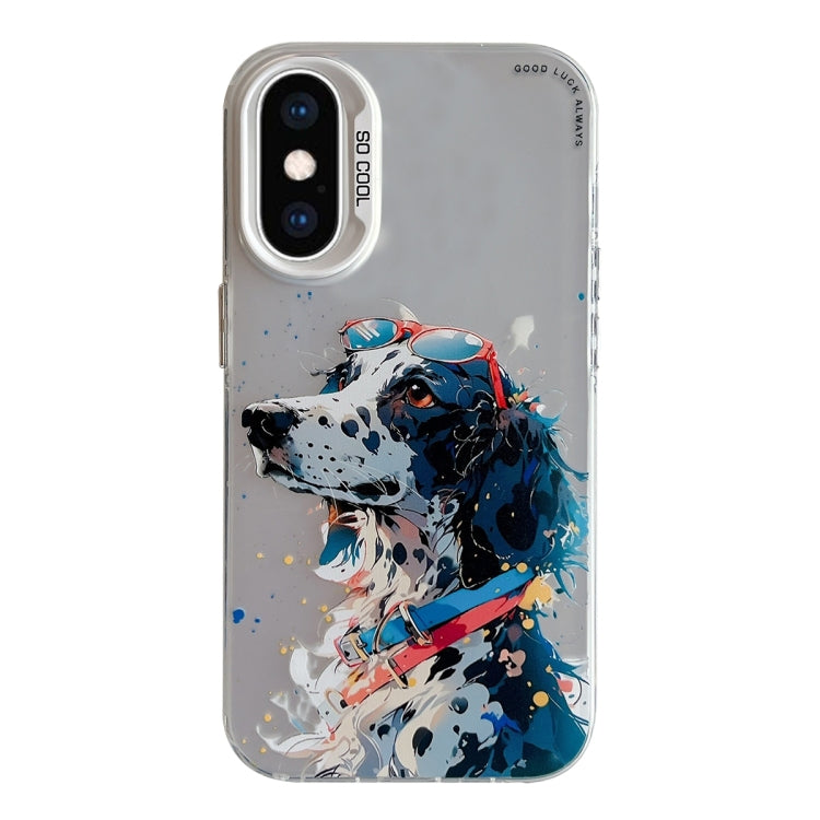 Animal Pattern Oil Painting Series PC + TPU Phone Case, For iPhone XS Max