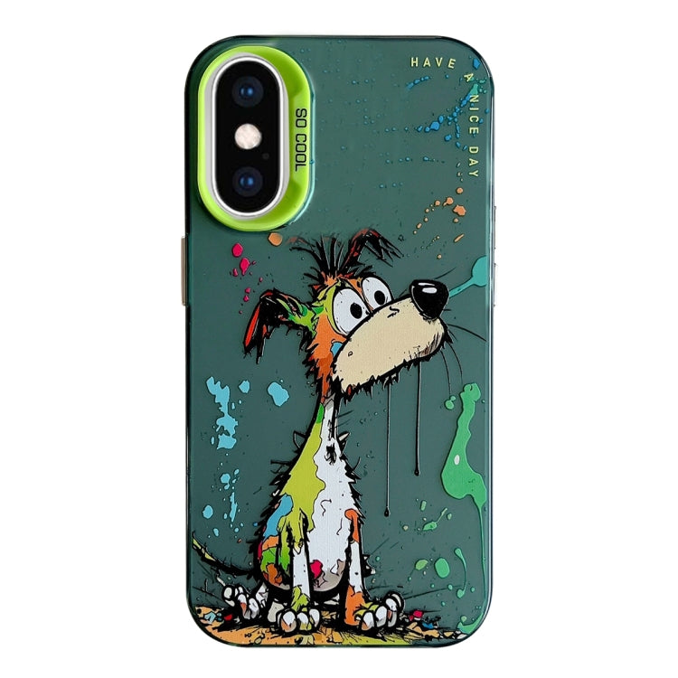 Animal Pattern Oil Painting Series PC + TPU Phone Case, For iPhone XS Max