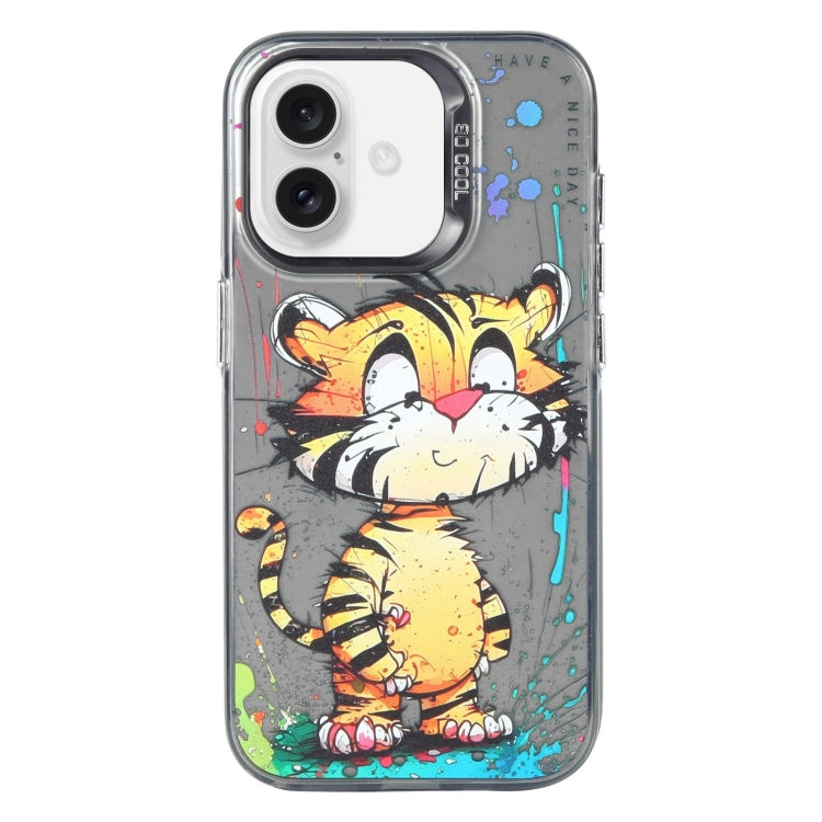 Animal Pattern Oil Painting Series PC + TPU Phone Case, For iPhone 16 Plus