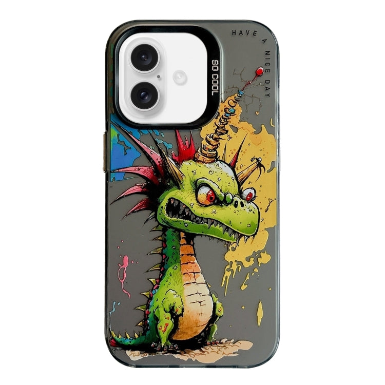 Animal Pattern Oil Painting Series PC + TPU Phone Case, For iPhone 16 Plus