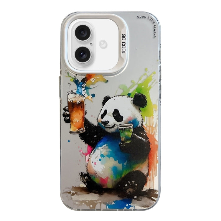 Animal Pattern Oil Painting Series PC + TPU Phone Case, For iPhone 16 Plus