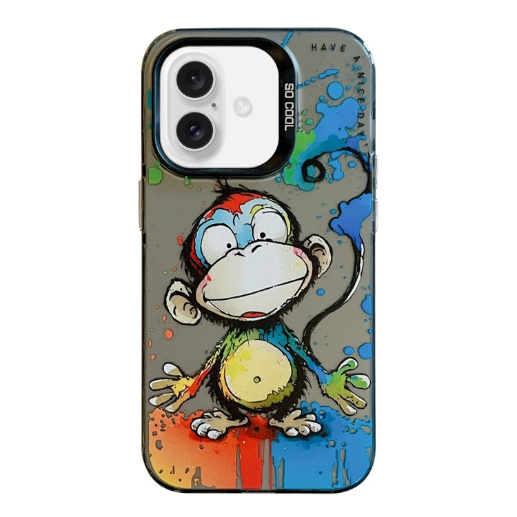 Animal Pattern Oil Painting Series PC + TPU Phone Case, For iPhone 16 Plus