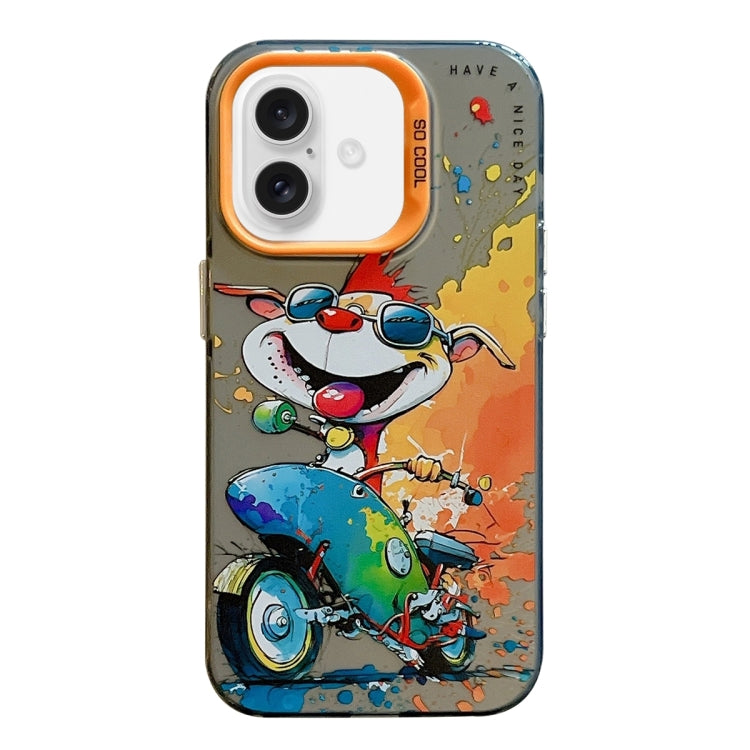 Animal Pattern Oil Painting Series PC + TPU Phone Case, For iPhone 16 Plus