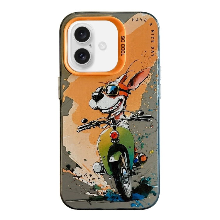 Animal Pattern Oil Painting Series PC + TPU Phone Case, For iPhone 16 Plus