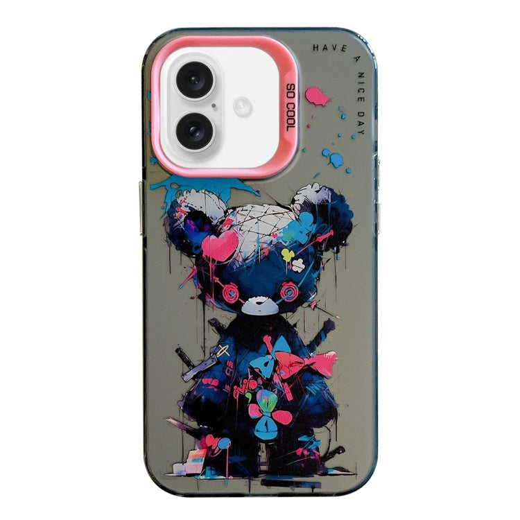 Animal Pattern Oil Painting Series PC + TPU Phone Case, For iPhone 16 Plus