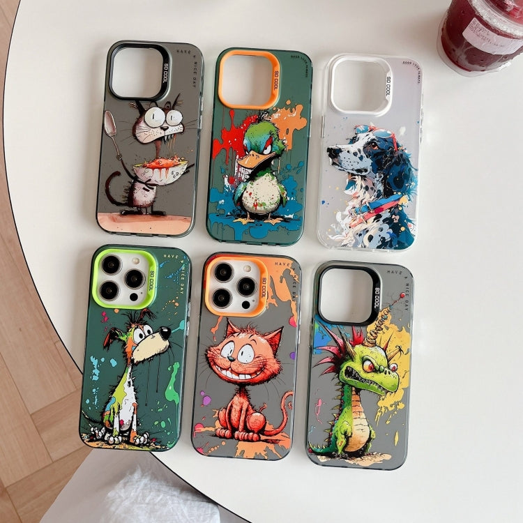 Animal Pattern Oil Painting Series PC + TPU Phone Case, For iPhone 16