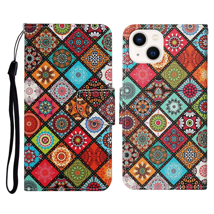 3D Colored Drawing Flip Leather Phone Case, For iPhone 15 Plus