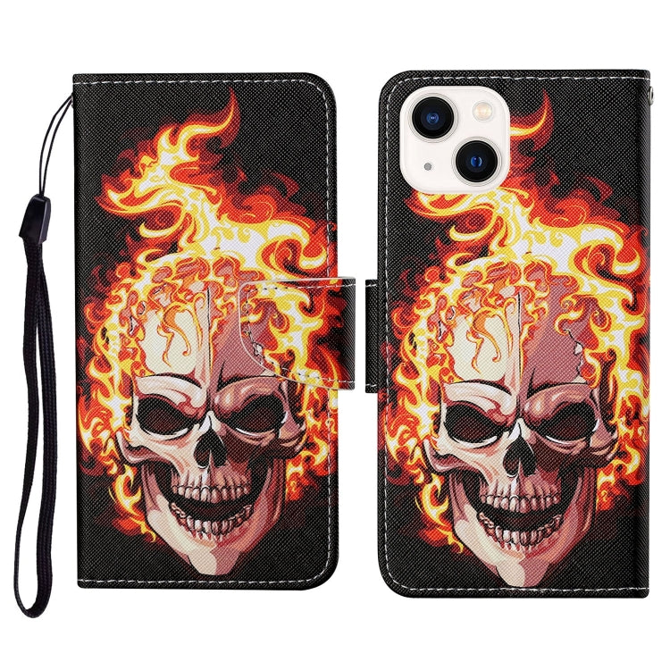 3D Colored Drawing Flip Leather Phone Case, For iPhone 15 Plus