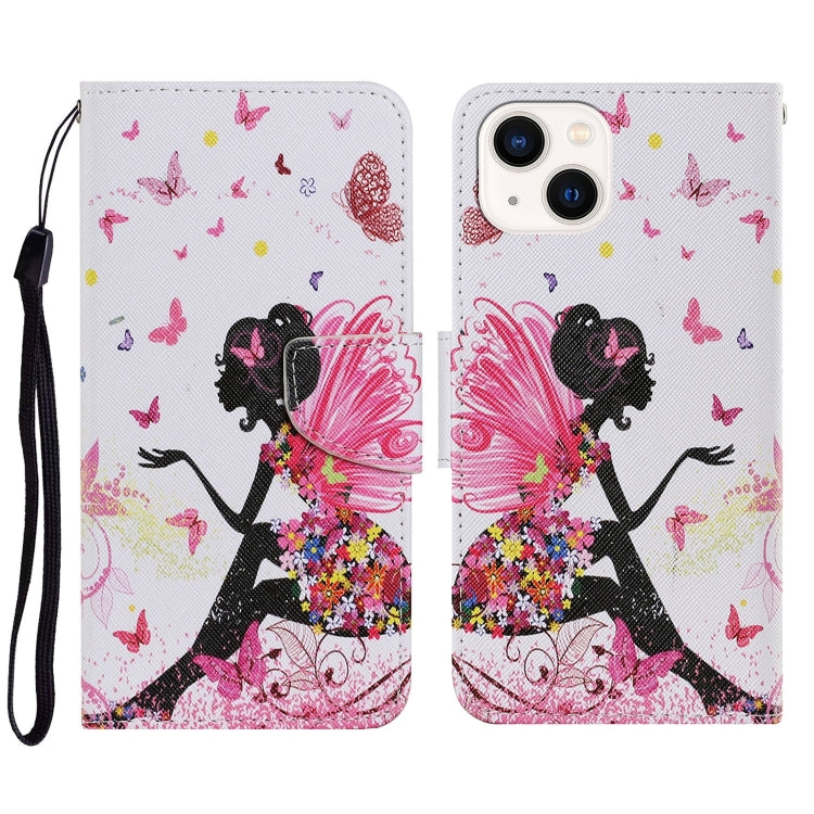 3D Colored Drawing Flip Leather Phone Case, For iPhone 15 Plus