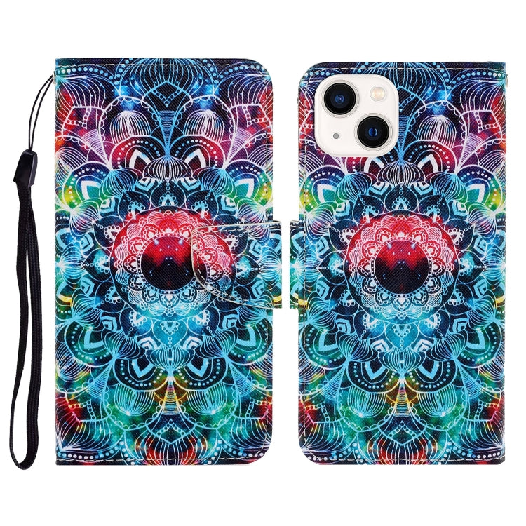 3D Colored Drawing Flip Leather Phone Case, For iPhone 15 Plus