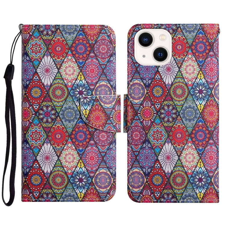 3D Colored Drawing Flip Leather Phone Case, For iPhone 15 Plus