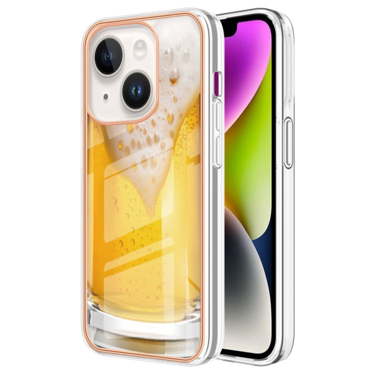 Electroplating Marble Dual-side IMD Phone Case, For iPhone 15 Pro Max, For iPhone 15 Pro, For iPhone 15 Plus, For iPhone 15