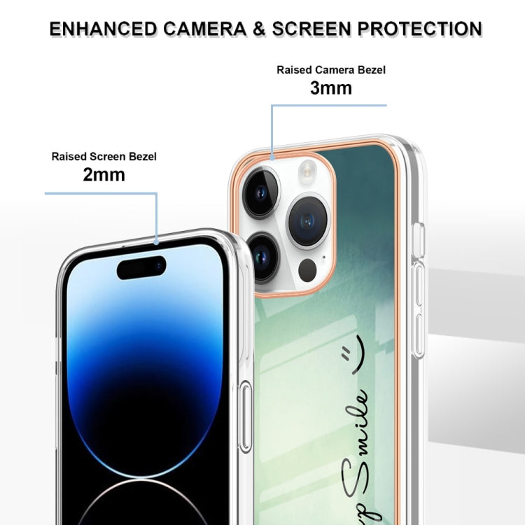 Electroplating Marble Dual-side IMD Phone Case, For iPhone 15 Pro Max, For iPhone 15 Pro, For iPhone 15 Plus, For iPhone 15