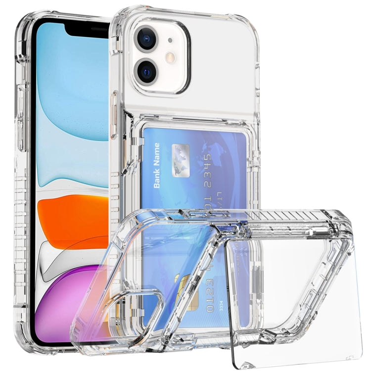 Crystal Clear Flip Card Slot Phone Case, For iPhone 12 Pro Max, For iPhone 11 Pro Max, For iPhone 11, For iPhone 11 Pro