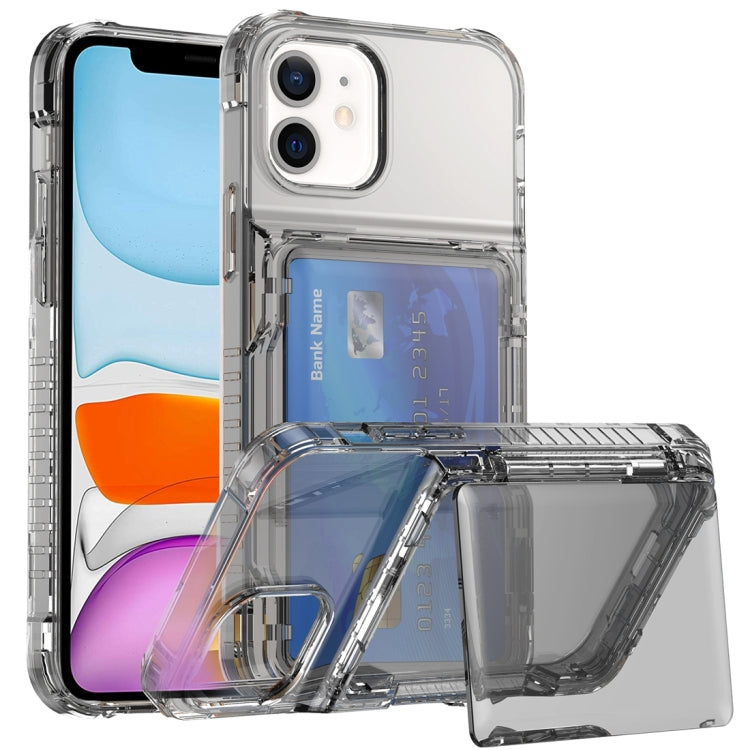 Crystal Clear Flip Card Slot Phone Case, For iPhone 12 Pro Max, For iPhone 11 Pro Max, For iPhone 11, For iPhone 11 Pro