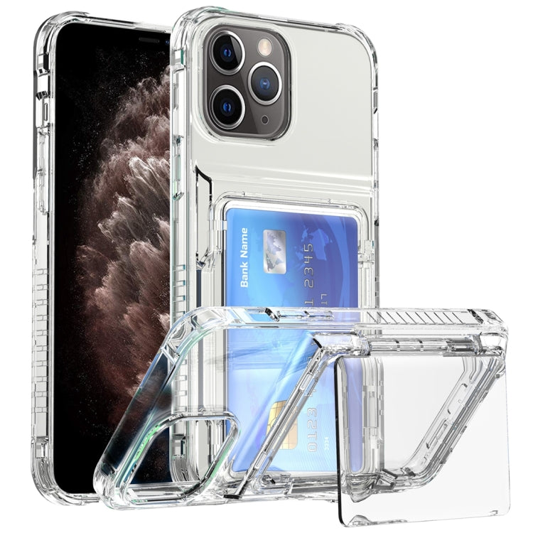 Crystal Clear Flip Card Slot Phone Case, For iPhone 12 Pro Max, For iPhone 11 Pro Max, For iPhone 11, For iPhone 11 Pro