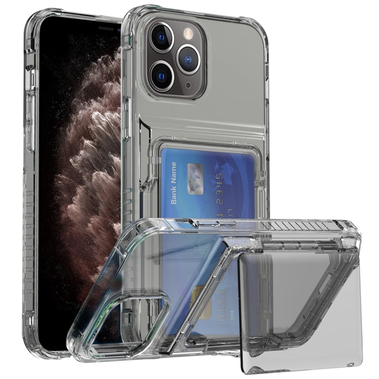 Crystal Clear Flip Card Slot Phone Case, For iPhone 12 Pro Max, For iPhone 11 Pro Max, For iPhone 11, For iPhone 11 Pro