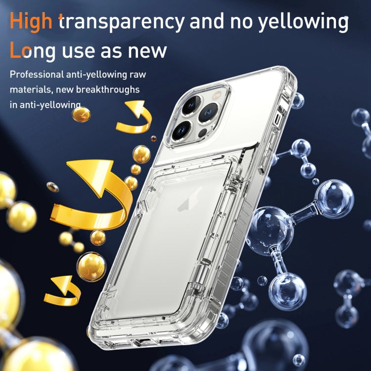 Crystal Clear Flip Card Slot Phone Case, For iPhone 12 Pro Max, For iPhone 11 Pro Max, For iPhone 11, For iPhone 11 Pro